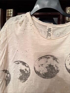 Magnolia Pearl  Cream Graphic Tee with Moon Print